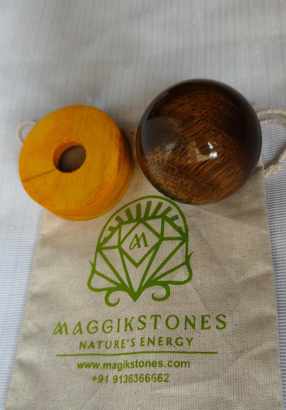 Tiger Eye Sphere Crystal Ball | Protection & Confidence - Image 2