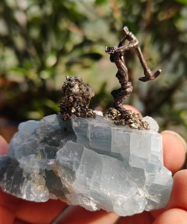 Miner Miniature Sculpture - Aquamarine