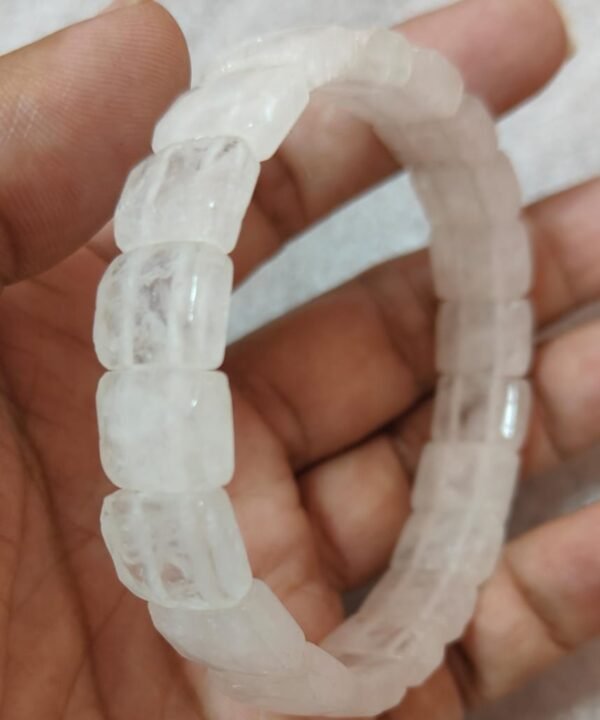 Clear Quartz - Faceted Oval Bead Bracelet