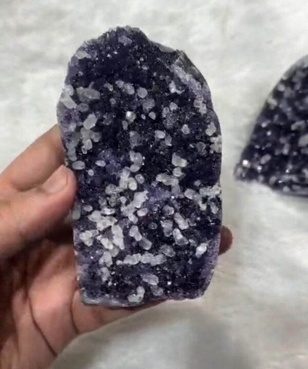 Amethyst with Clear Quartz Geode (Weight 450 gram) | Healing & Clarity