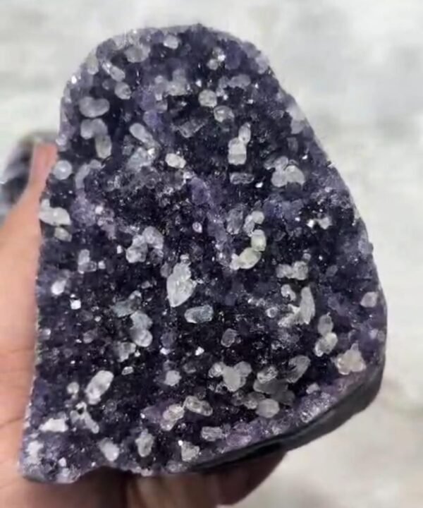 Amethyst with Clear Quartz Geode (Weight 570 gram) | Healing & Clarity