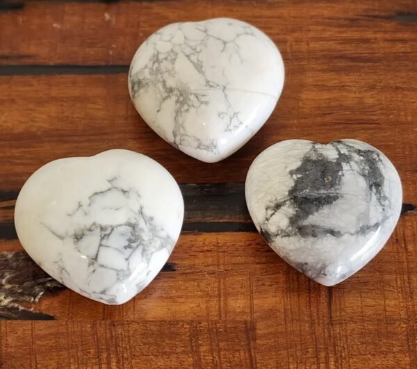 Howlite Crystal Heart for Calm & Emotional Healing