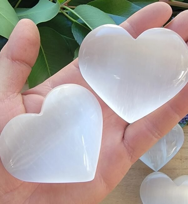 Selenite Heart Crystal – Pure Light, Peace & Energy Cleansing